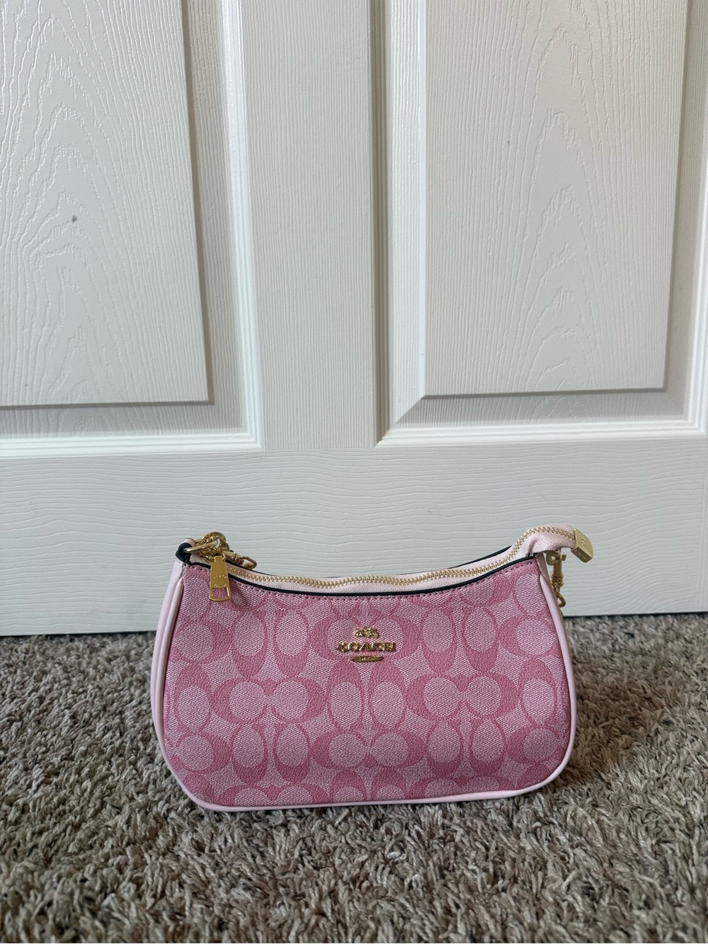 Coach Pink Signature Mini Shoulder Bag - Picture 3 of 3